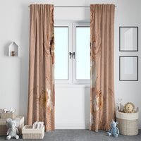 Hawaii Women's Day Window Curtain With Polynesian Pattern