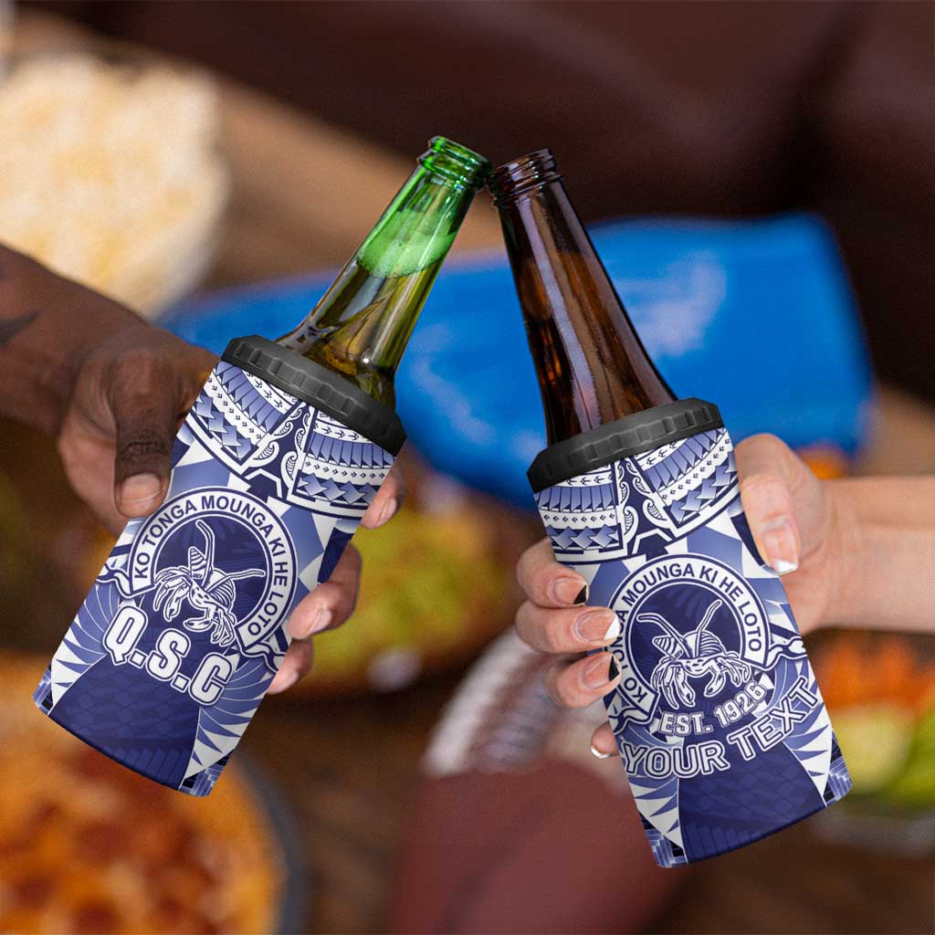 Personalised Tonga Queen Salote College 4 in 1 Can Cooler Tumbler Centenary Navy Version