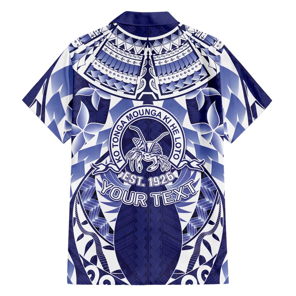 Personalised Tonga Queen Salote College Family Matching Summer Maxi Dress and Hawaiian Shirt Centenary Navy Version LT05 - Polynesian Pride