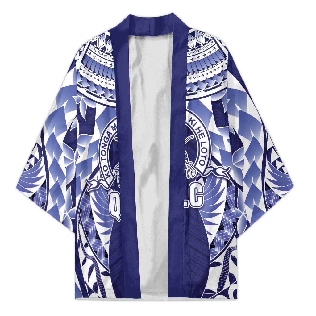 Personalised Tonga Queen Salote College Kimono Centenary Navy Version
