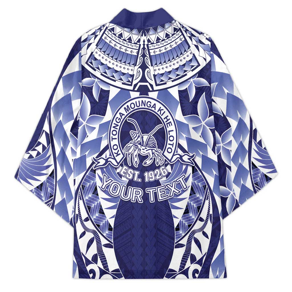 Personalised Tonga Queen Salote College Kimono Centenary Navy Version