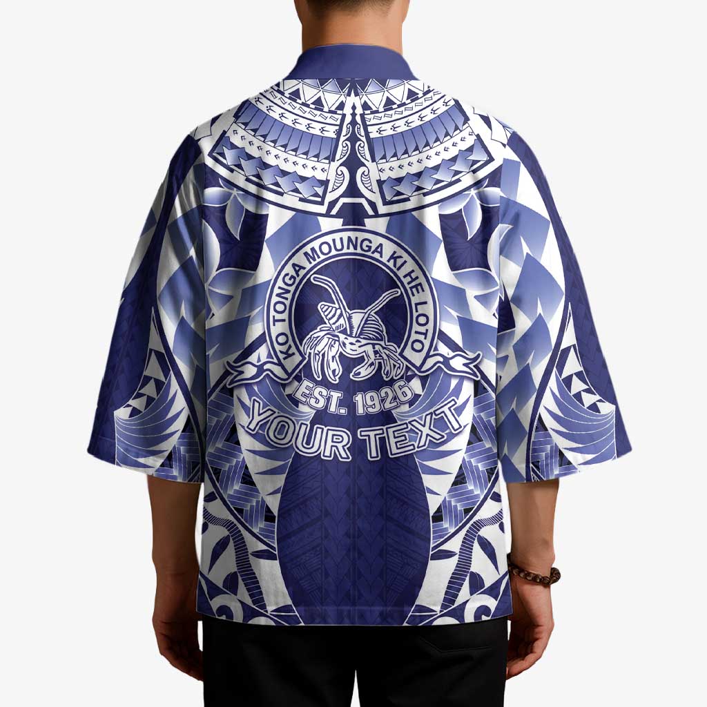 Personalised Tonga Queen Salote College Kimono Centenary Navy Version