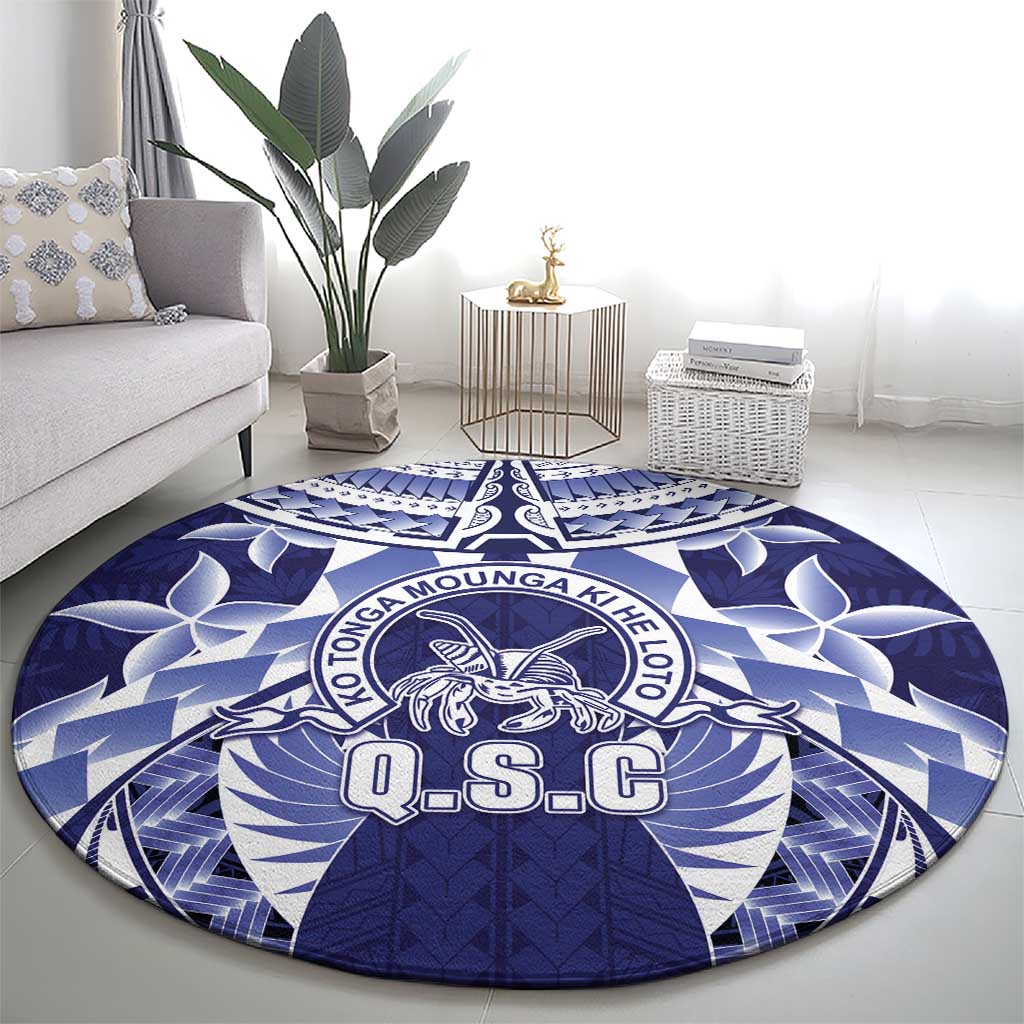 Tonga Queen Salote College Round Carpet Centenary Navy Version