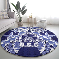 Tonga Queen Salote College Round Carpet Centenary Navy Version