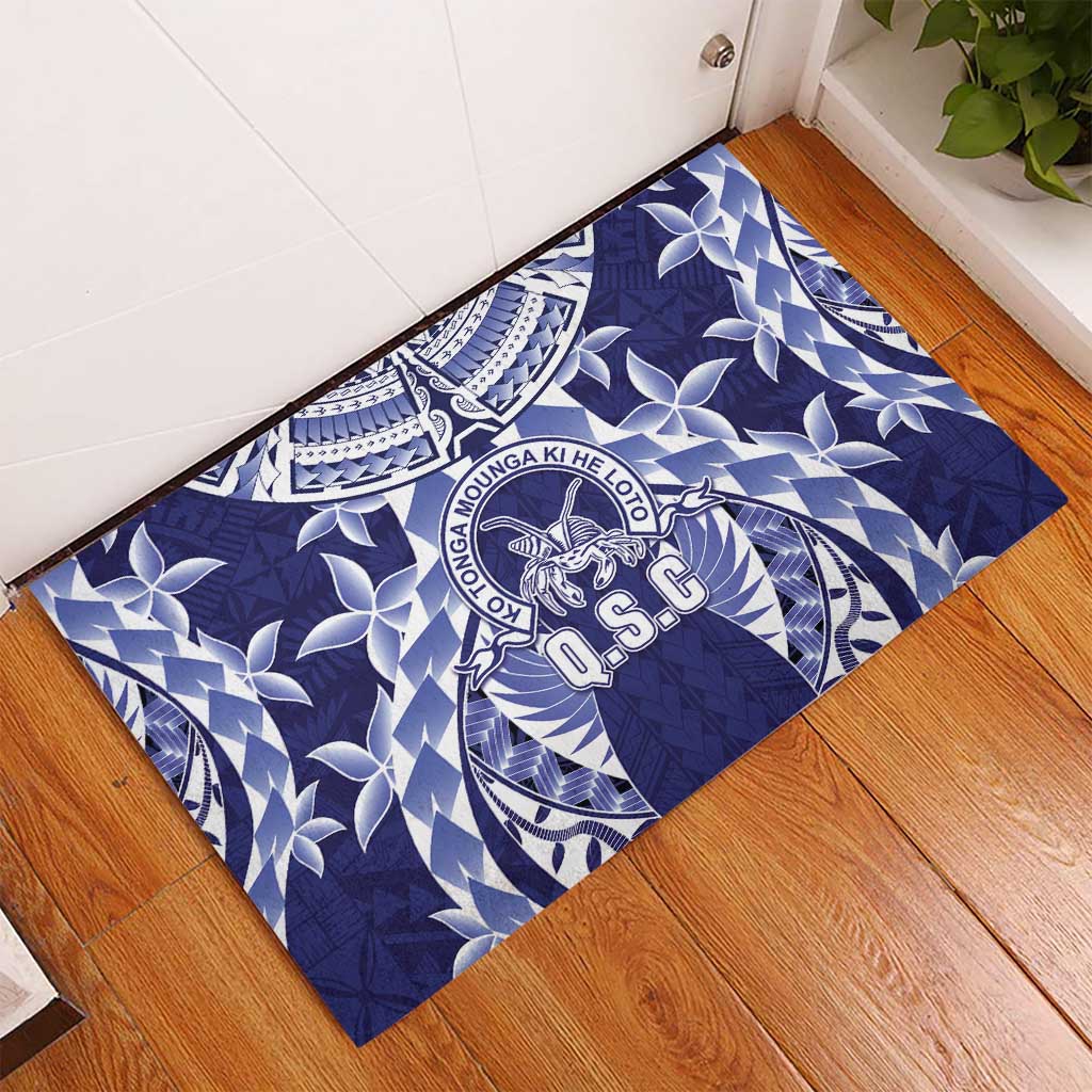 Tonga Queen Salote College Rubber Doormat Centenary Navy Version