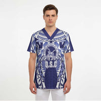 Personalised Tonga Queen Salote College Scrub Top Centenary Navy Version