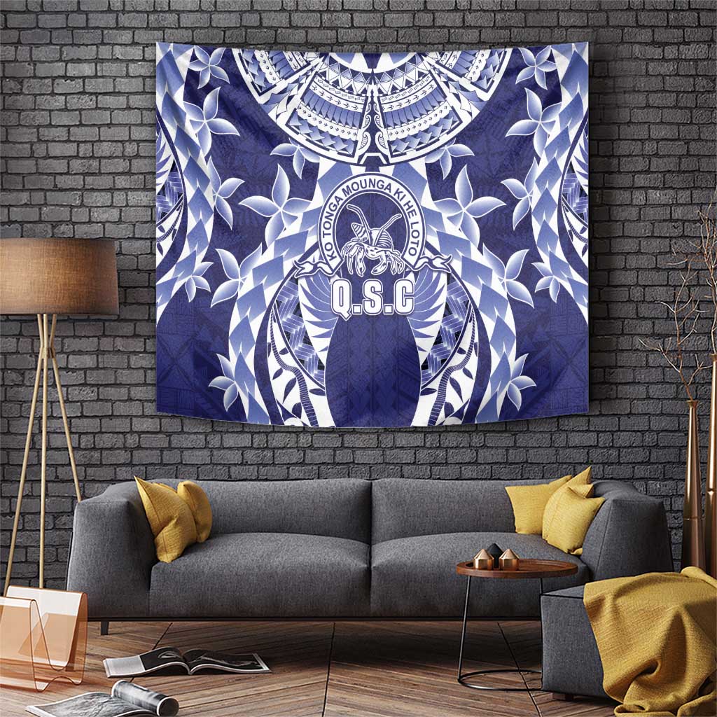 Tonga Queen Salote College Tapestry Centenary Navy Version