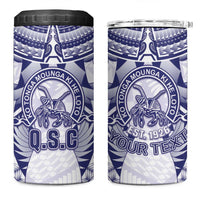 Personalised Tonga Queen Salote College 4 in 1 Can Cooler Tumbler Centenary White Version