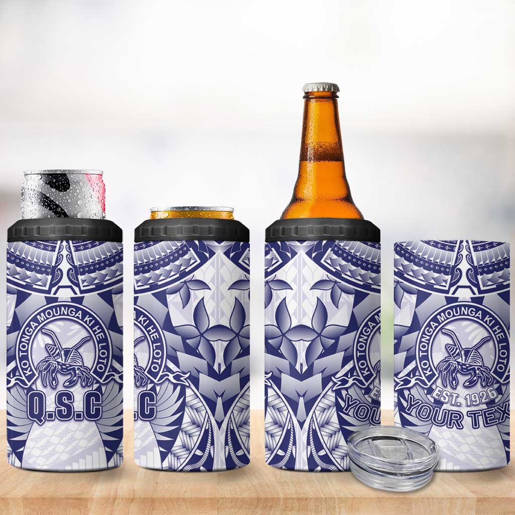 Personalised Tonga Queen Salote College 4 in 1 Can Cooler Tumbler Centenary White Version