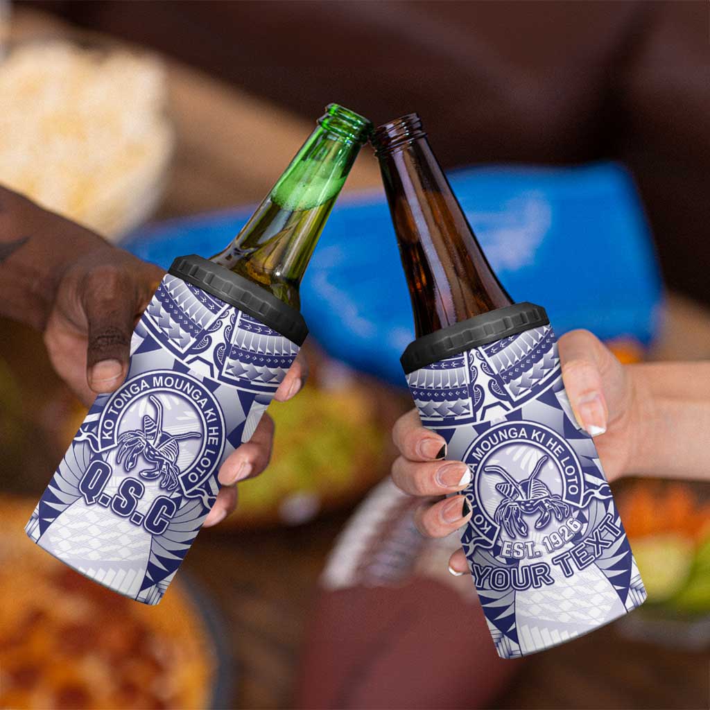 Personalised Tonga Queen Salote College 4 in 1 Can Cooler Tumbler Centenary White Version