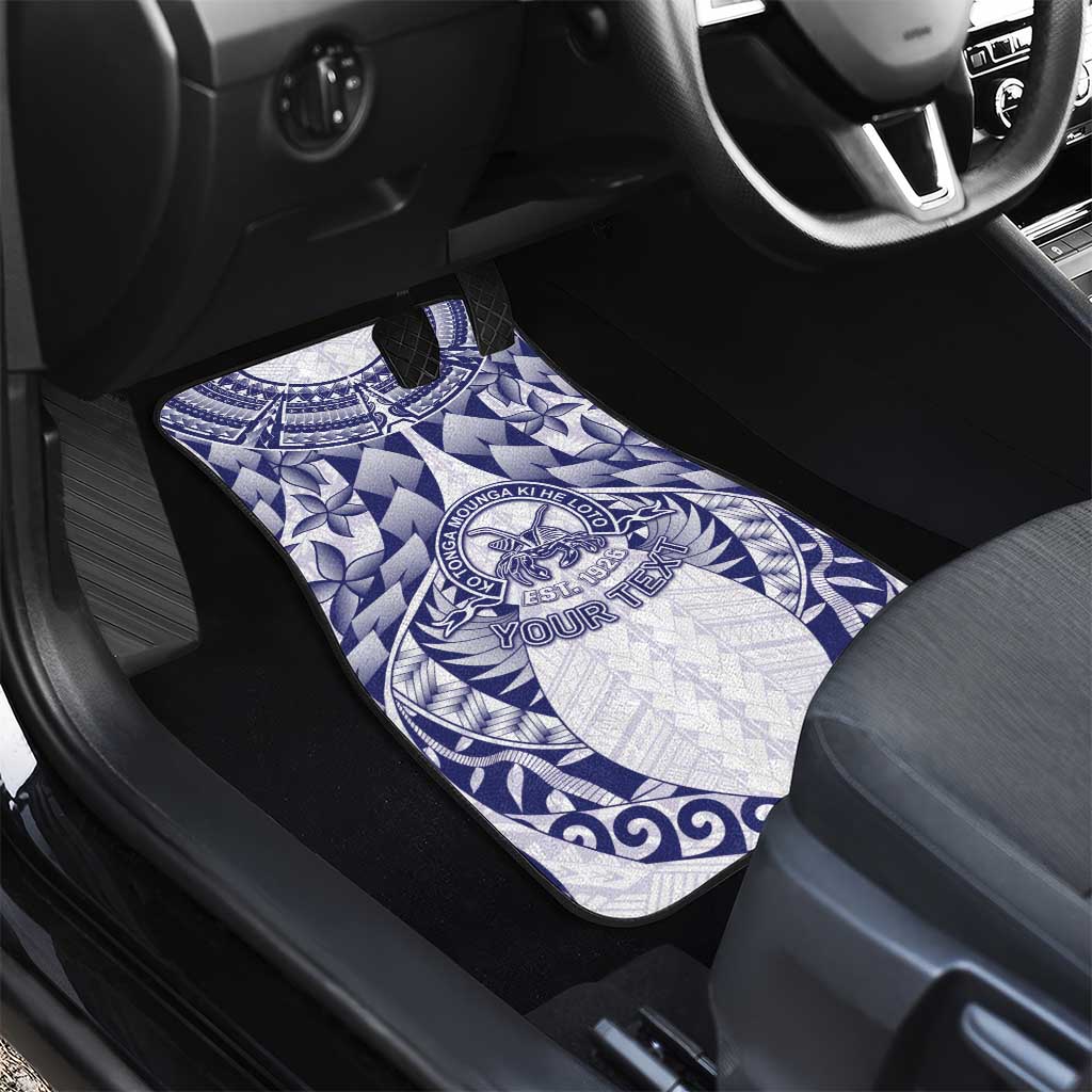Personalised Tonga Queen Salote College Car Mats Centenary White Version