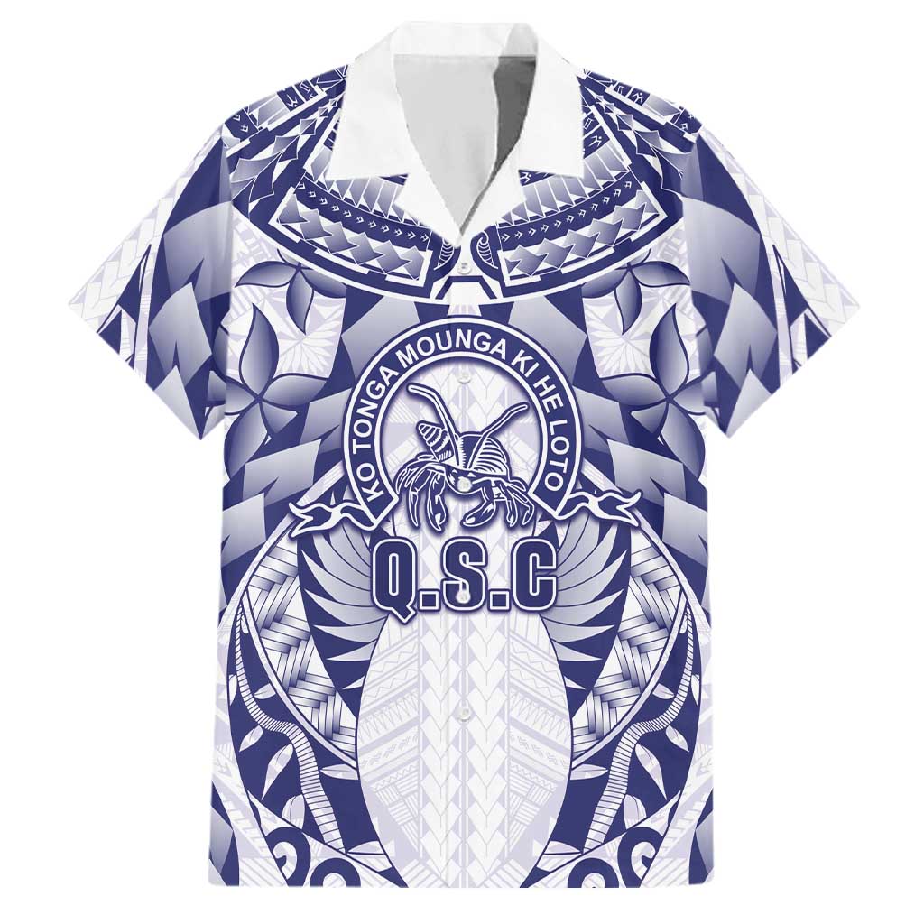 Personalised Tonga Queen Salote College Family Matching Off Shoulder Maxi Dress and Hawaiian Shirt Centenary White Version LT05 Dad's Shirt - Short Sleeve White - Polynesian Pride