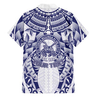 Personalised Tonga Queen Salote College Family Matching Summer Maxi Dress and Hawaiian Shirt Centenary White Version LT05 - Polynesian Pride