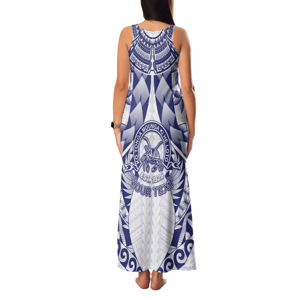 Personalised Tonga Queen Salote College Family Matching Tank Maxi Dress and Hawaiian Shirt Centenary White Version LT05 - Polynesian Pride