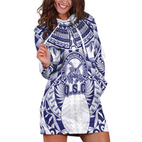 Personalised Tonga Queen Salote College Hoodie Dress Centenary White Version LT05 White - Polynesian Pride