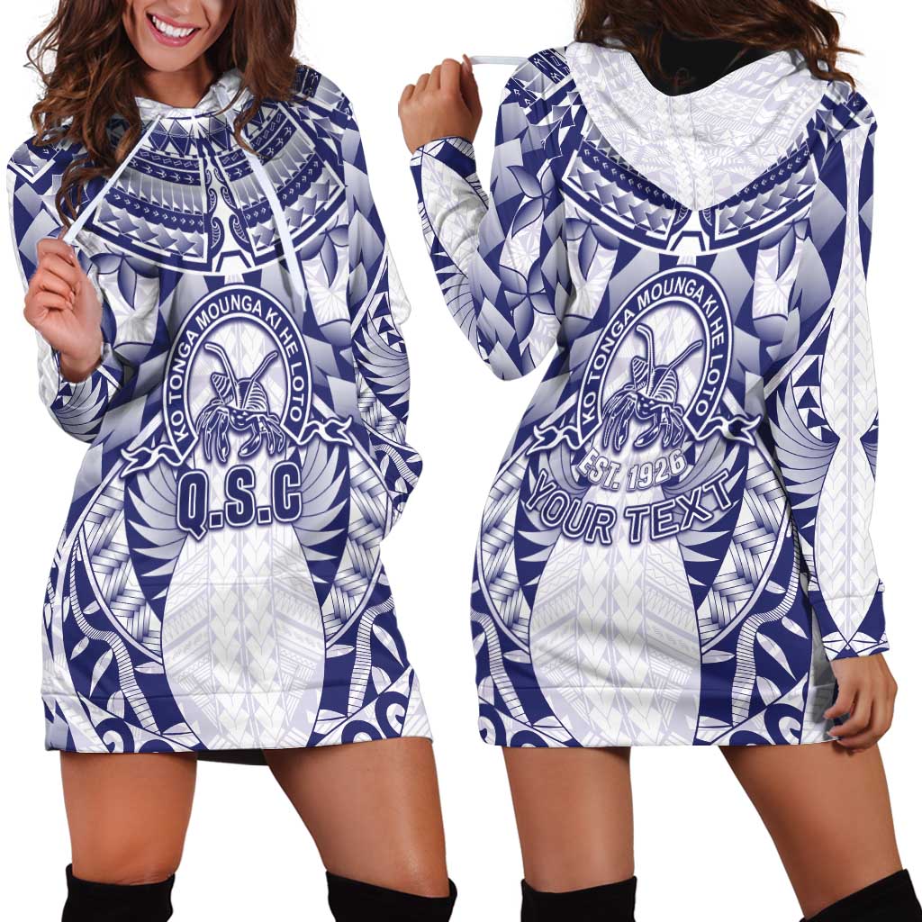 Personalised Tonga Queen Salote College Hoodie Dress Centenary White Version LT05 - Polynesian Pride