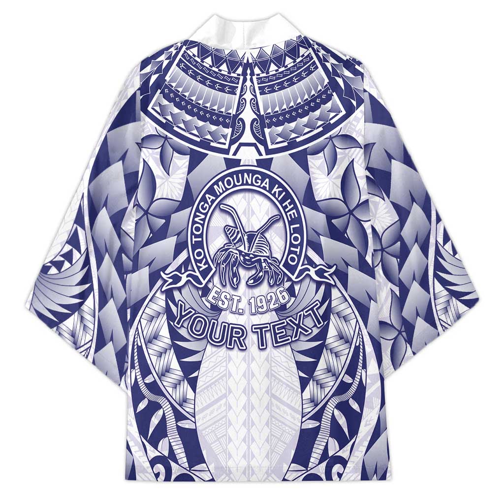 Personalised Tonga Queen Salote College Kimono Centenary White Version