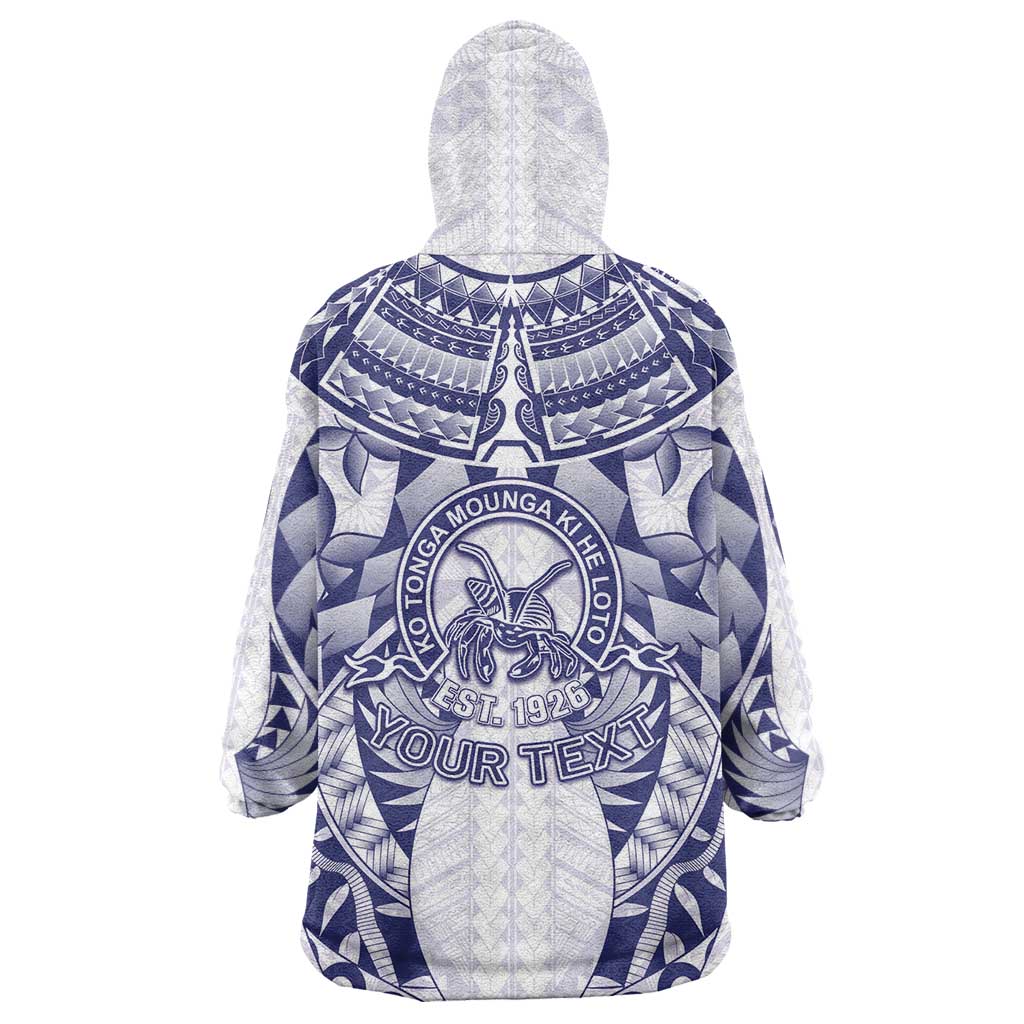 Personalised Tonga Queen Salote College Wearable Blanket Hoodie Centenary White Version LT05 - Polynesian Pride