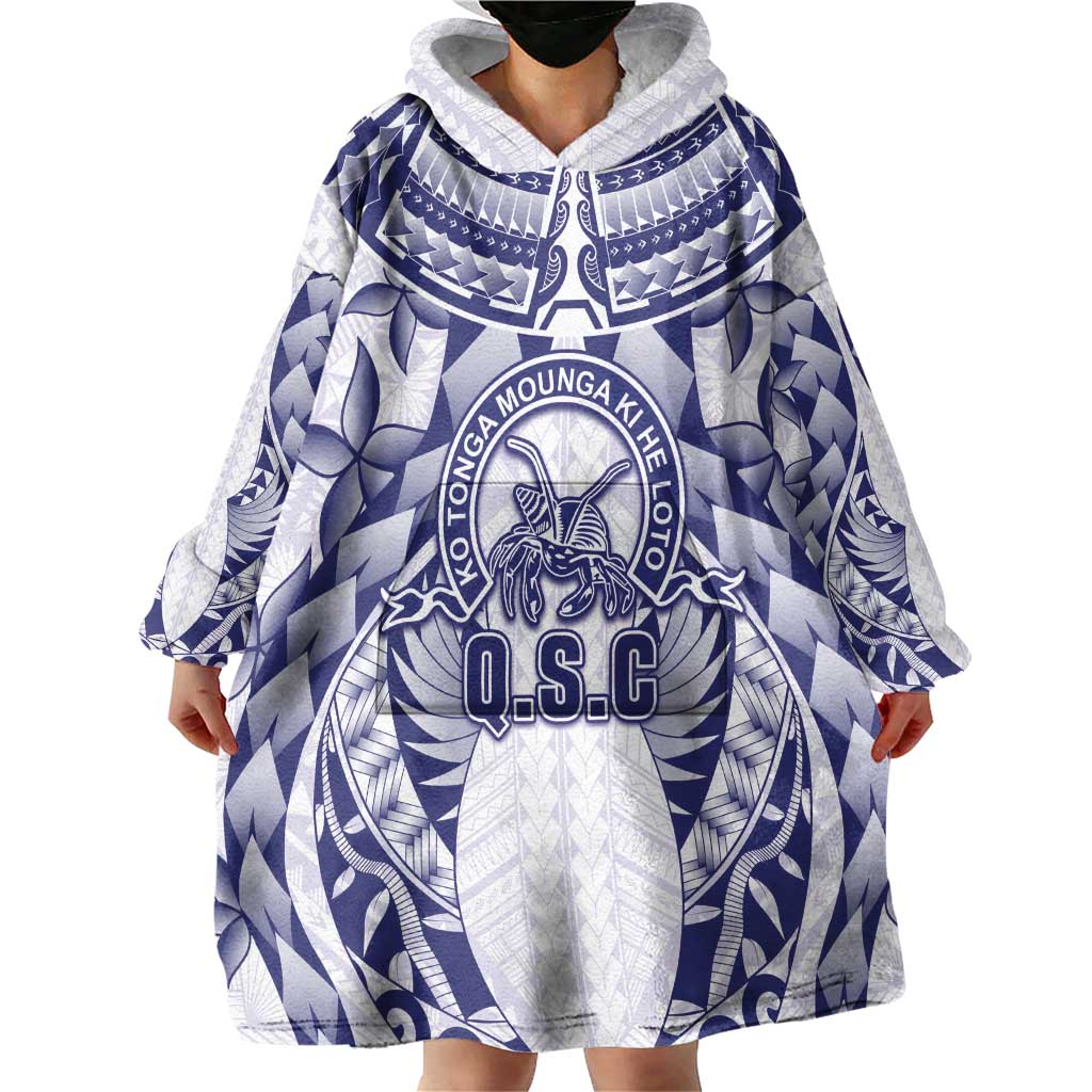 Personalised Tonga Queen Salote College Wearable Blanket Hoodie Centenary White Version LT05 - Polynesian Pride