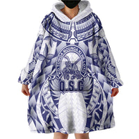 Personalised Tonga Queen Salote College Wearable Blanket Hoodie Centenary White Version LT05 - Polynesian Pride