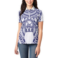 Personalised Tonga Queen Salote College Women Polo Shirt Centenary White Version LT05 - Polynesian Pride