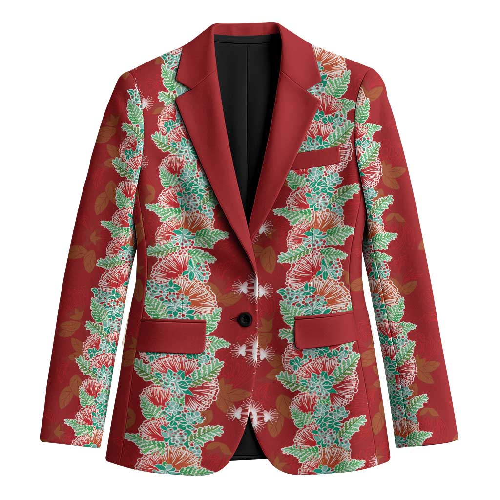 Hawaii Ohia Lehua Blazer Tropical Vibes Crimson