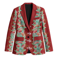 Hawaii Ohia Lehua Blazer Tropical Vibes Crimson