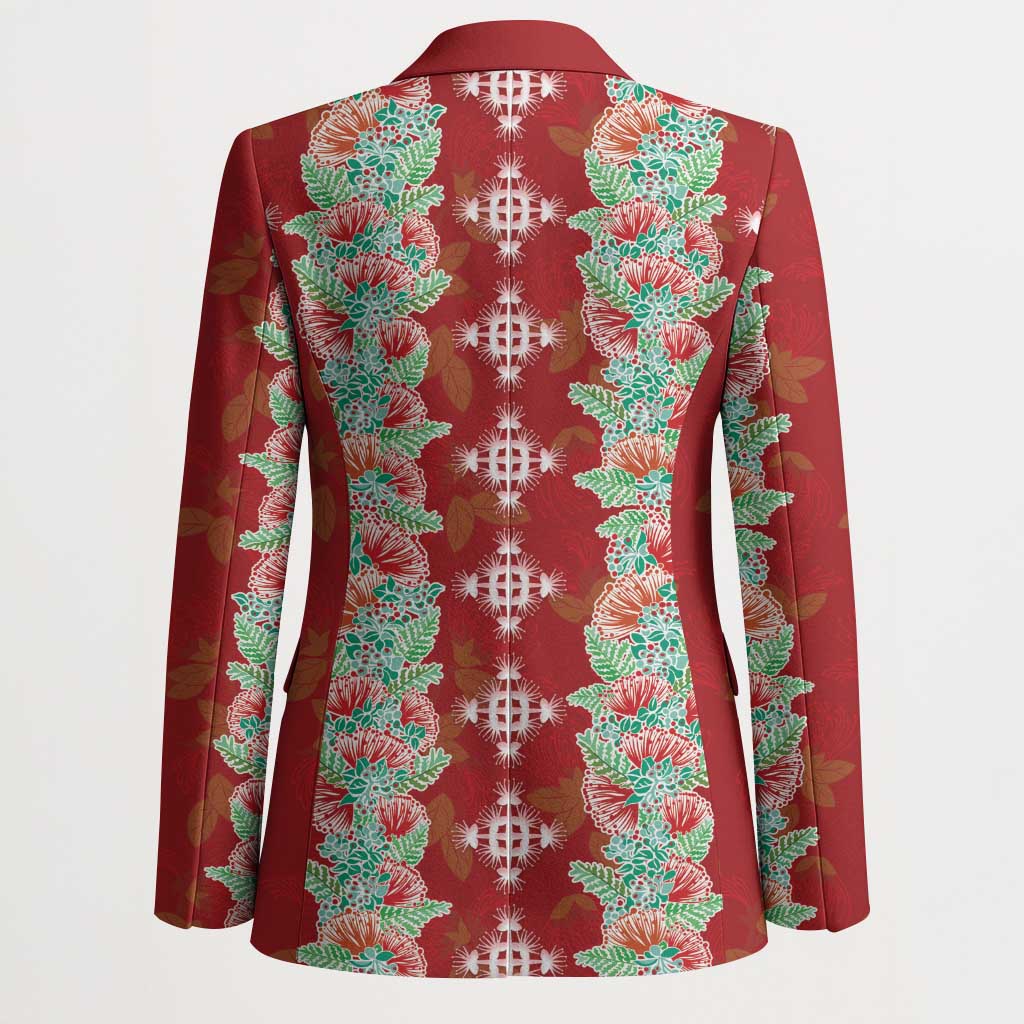 Hawaii Ohia Lehua Blazer Tropical Vibes Crimson