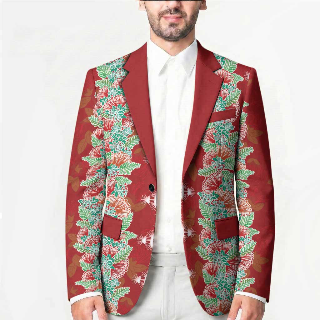 Hawaii Ohia Lehua Blazer Tropical Vibes Crimson