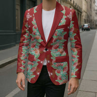Hawaii Ohia Lehua Blazer Tropical Vibes Crimson
