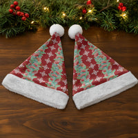 Hawaii Ohia Lehua Christmas Santa Hat Tropical Vibes Crimson LT05 - Polynesian Pride