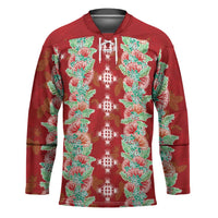 Hawaii Ohia Lehua Hockey Jersey Tropical Vibes Crimson