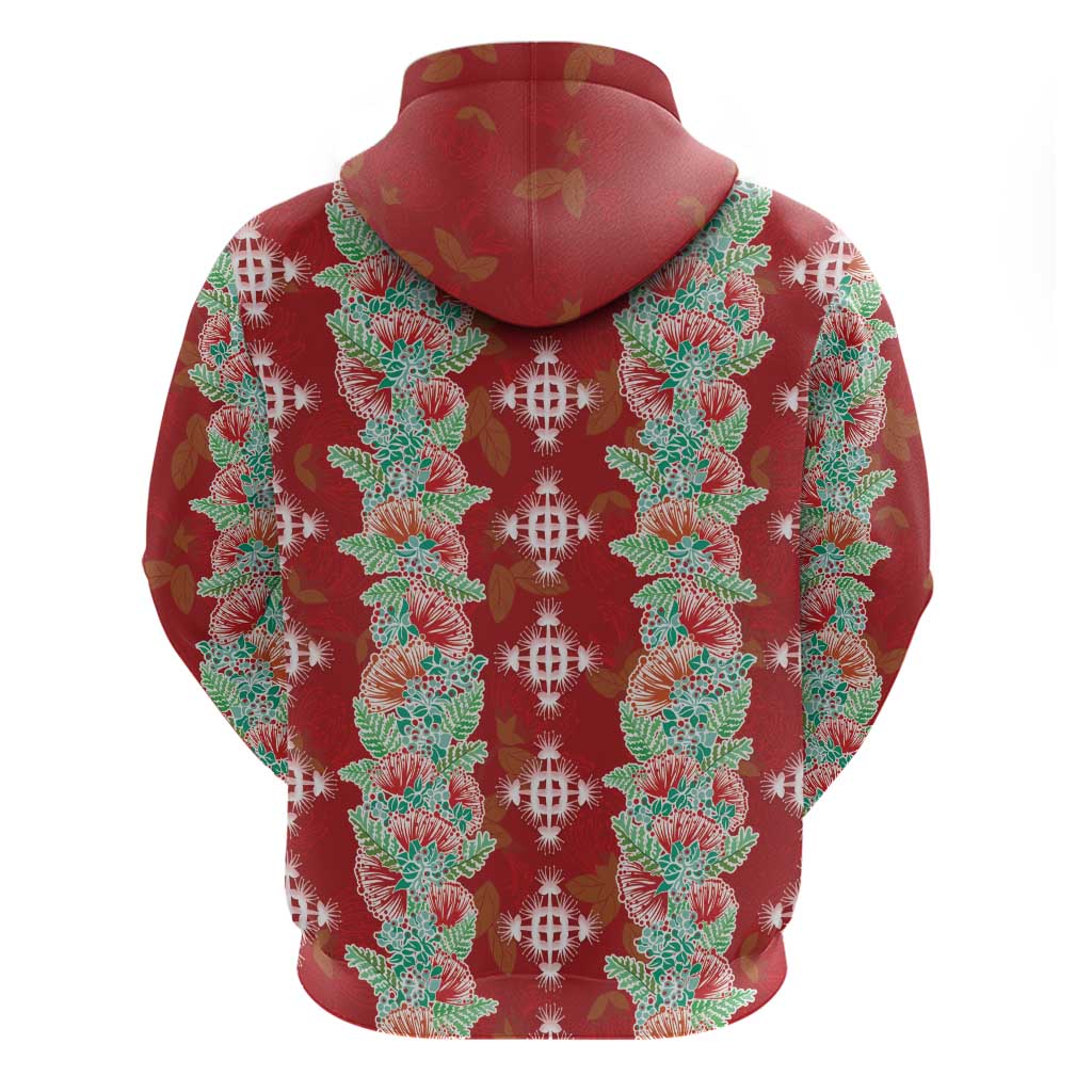 Hawaii Ohia Lehua Hoodie Tropical Vibes Crimson LT05 - Polynesian Pride