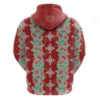 Hawaii Ohia Lehua Hoodie Tropical Vibes Crimson LT05 - Polynesian Pride