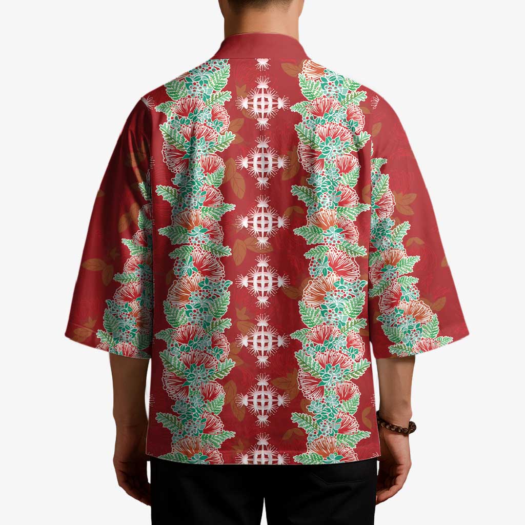 Hawaii Ohia Lehua Kimono Tropical Vibes Crimson