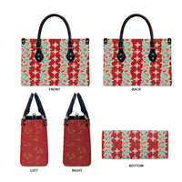Hawaii Ohia Lehua Leather Bag Tropical Vibes Crimson