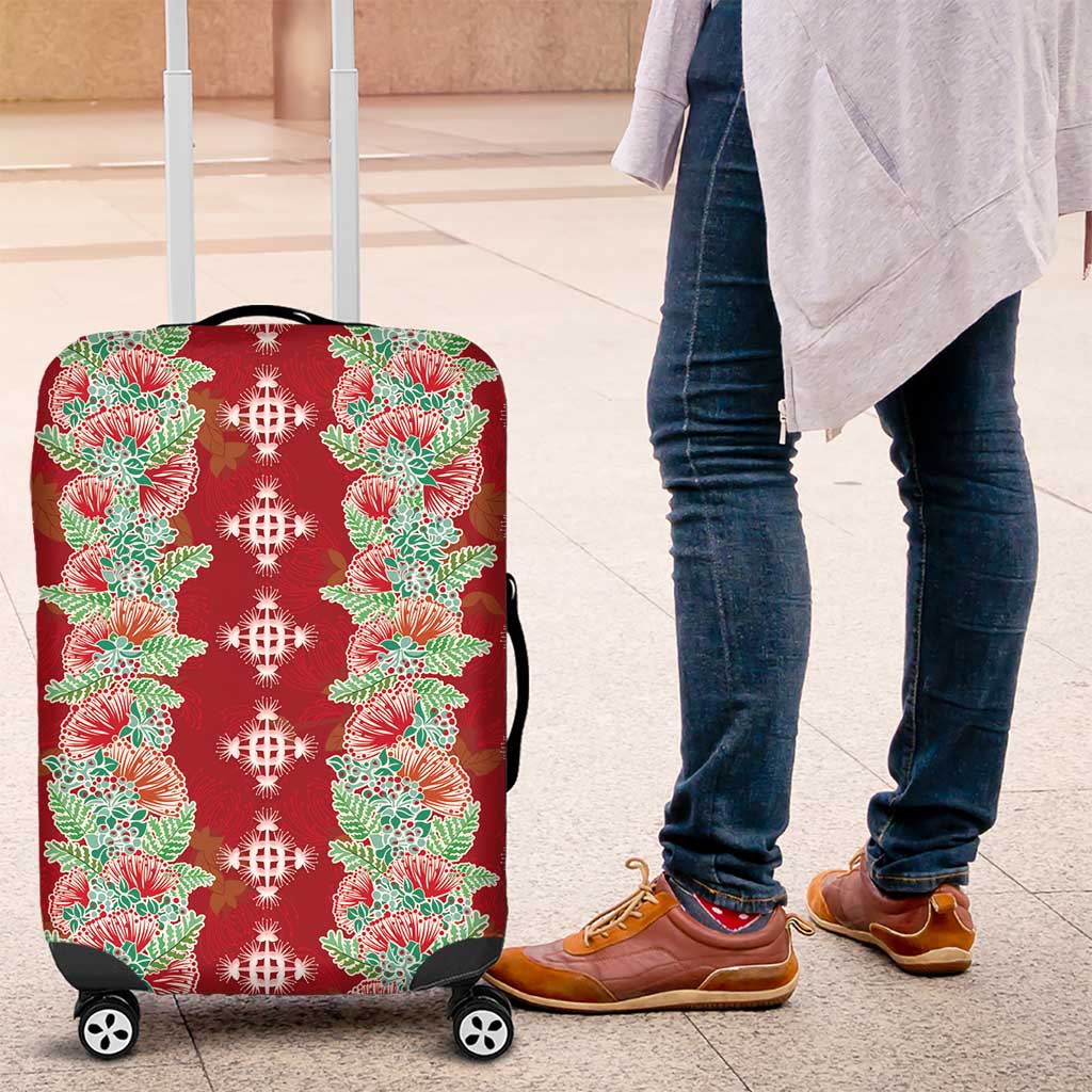 Hawaii Ohia Lehua Luggage Cover Tropical Vibes Crimson