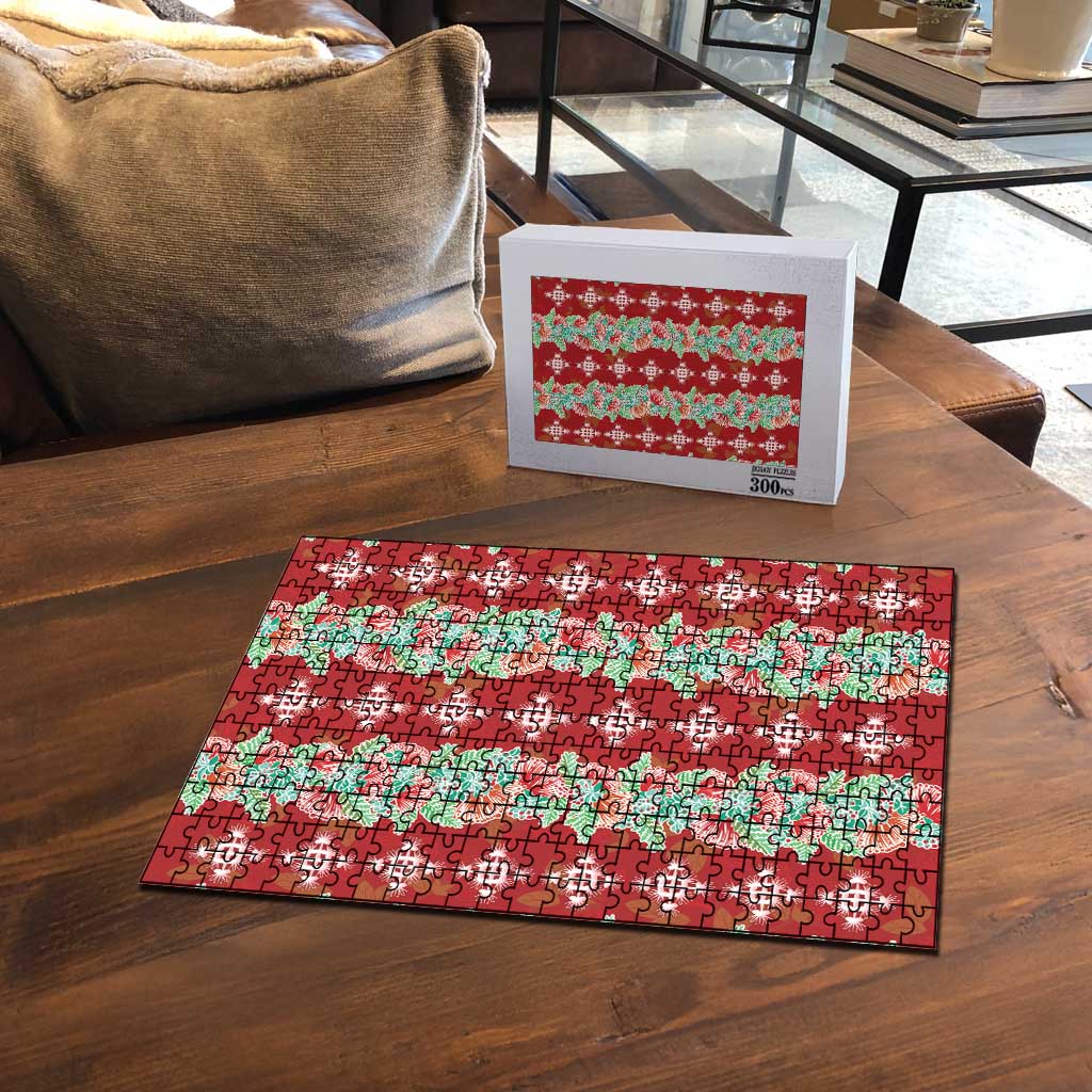Hawaii Ohia Lehua Puzzle Tropical Vibes Crimson