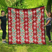 Hawaii Ohia Lehua Quilt Tropical Vibes Crimson LT05 - Polynesian Pride