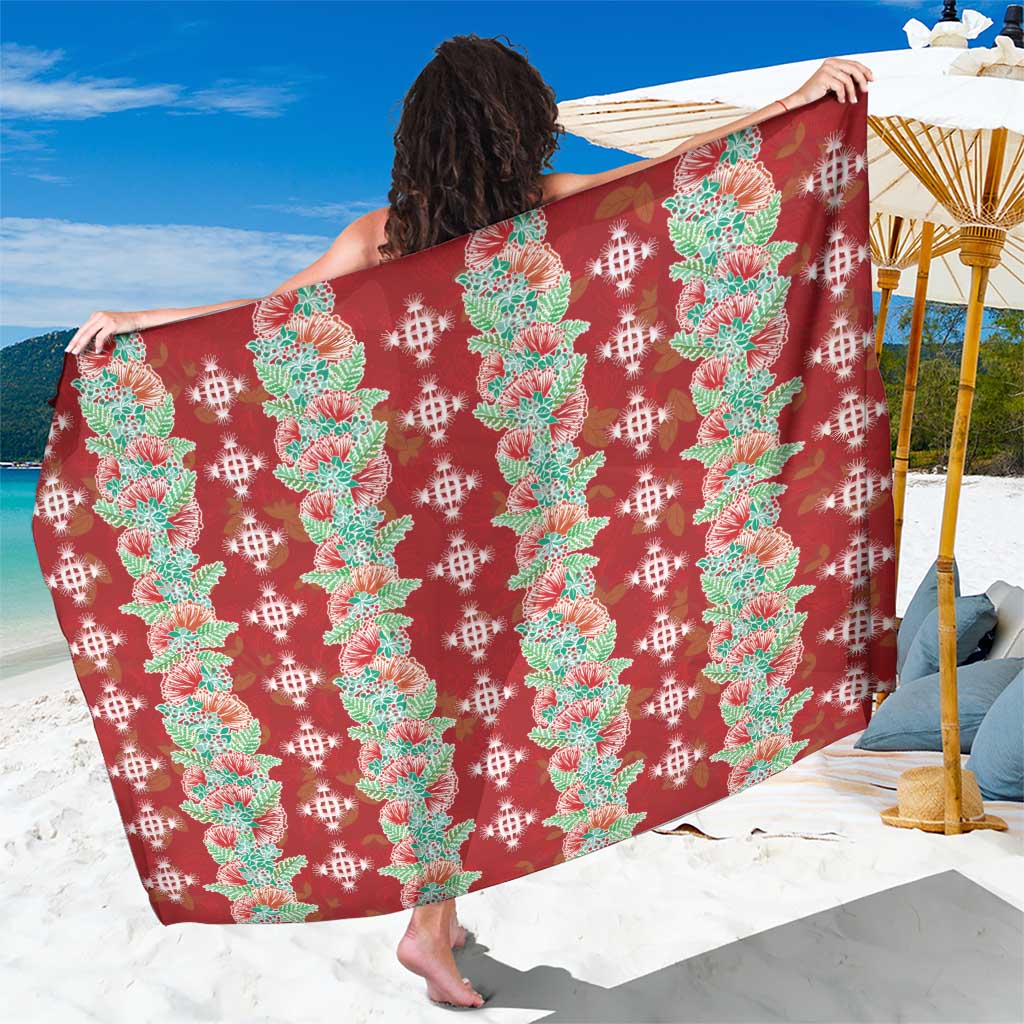 Hawaii Ohia Lehua Sarong Tropical Vibes Crimson LT05 One Size 44 x 66 inches Crimson - Polynesian Pride