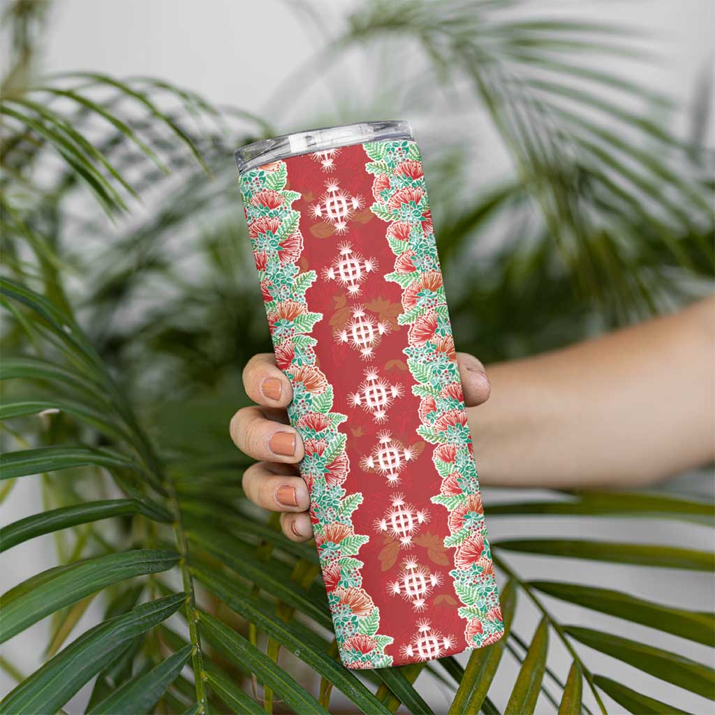 Hawaii Ohia Lehua Skinny Tumbler Tropical Vibes Crimson