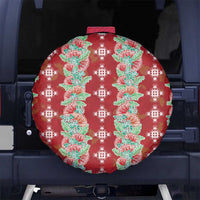 Hawaii Ohia Lehua Spare Tire Cover Tropical Vibes Crimson