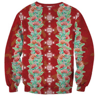 Hawaii Ohia Lehua Sweatshirt Tropical Vibes Crimson