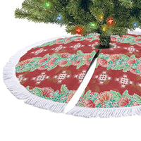 Hawaii Ohia Lehua Tree Skirt Tropical Vibes Crimson