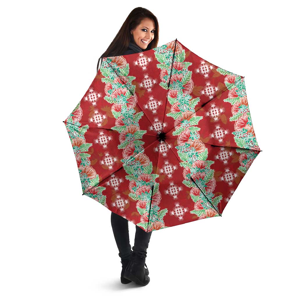 Hawaii Ohia Lehua Umbrella Tropical Vibes Crimson