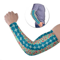 Hawaii Ohia Lehua Arm Sleeves Tropical Vibes Teal