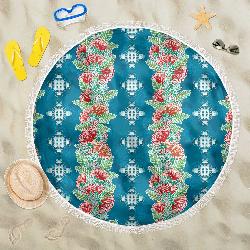 Hawaii Ohia Lehua Beach Blanket Tropical Vibes Teal