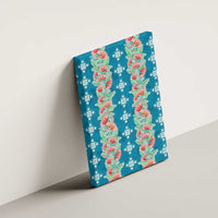 Hawaii Ohia Lehua Canvas Wall Art Tropical Vibes Teal