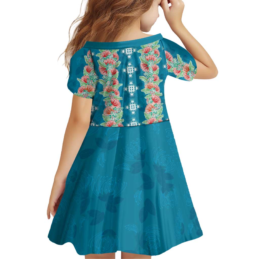 Hawaii Ohia Lehua Family Matching Tank Maxi Dress and Hawaiian Shirt Tropical Vibes Teal LT05 - Polynesian Pride