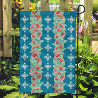 Hawaii Ohia Lehua Garden Flag Tropical Vibes Teal